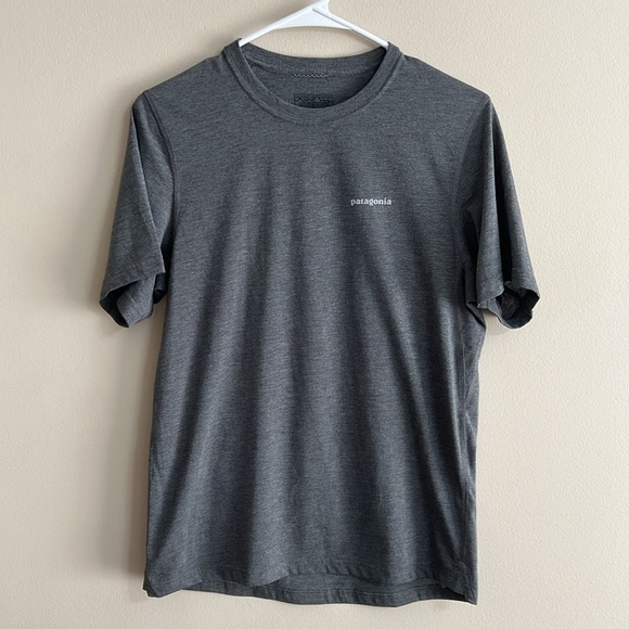 Patagonia Logo Short Sleeve Heather Grey Soft T Shirt - Picture 1 of 7